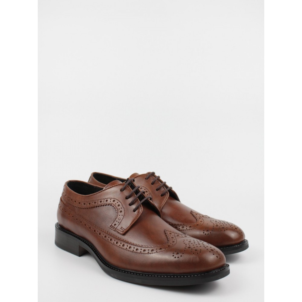 MEN BROGUE SOFTIES 8062-1240 BROWN LEATHER