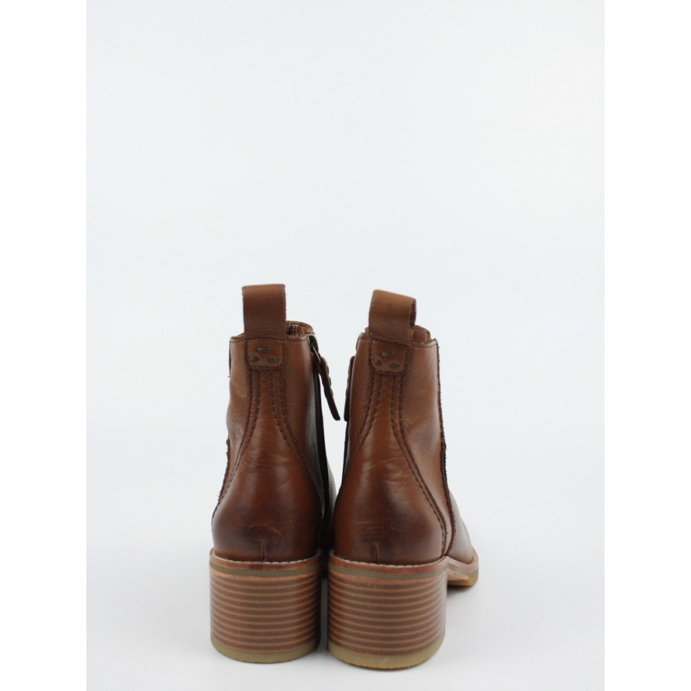 ΓΥΝΑΙΚΕΙΟ ΜΠΟΤΑΚΙ CLARKS COLOGNE ZIP 26161485 ΤΑΜΠΑ ΔΕΡΜΑ