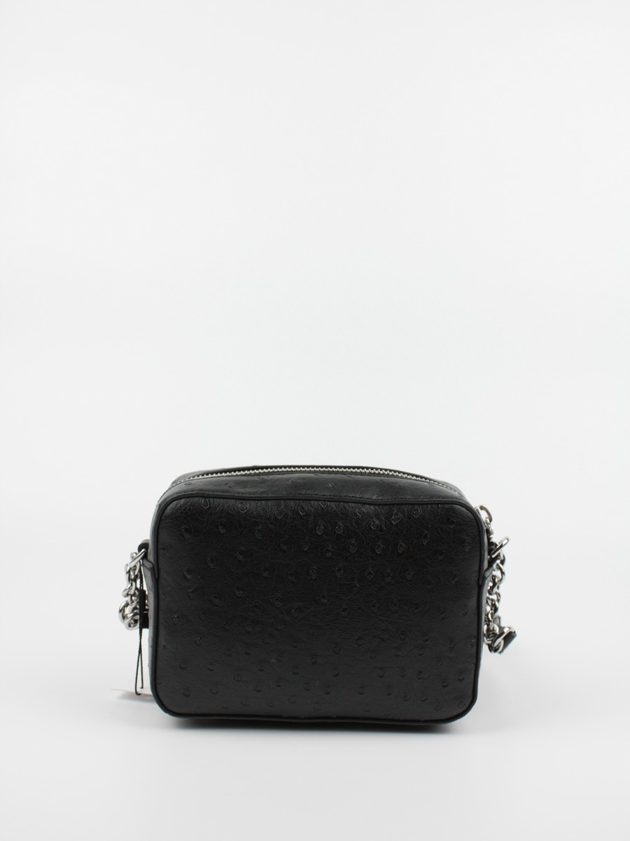 Women bag Calvin klein Re-Lock  Camera Bag Ostrich K60K608588-BAX Black Synthetic