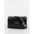 Women Bag Calvin klein Re-Lock  Ew Conv Flap Xbody Ostrich K60K608583-BAX Black Synthetic
