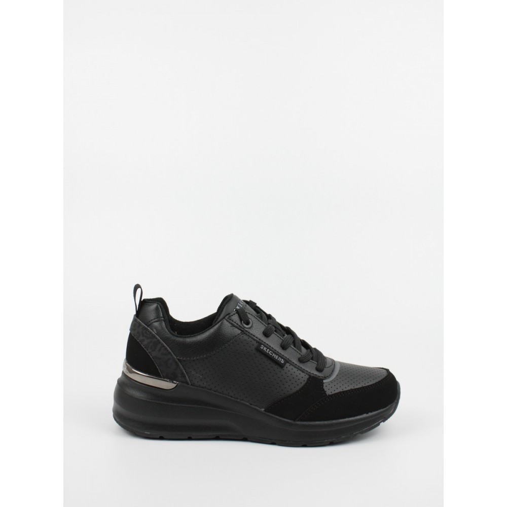 Γυναικείο Sneaker Skechers 155616 BBK Μαύρο Συνθετικό Γυναικείο Sneaker Skechers 155616 BBK Μαύρο Συνθετικό