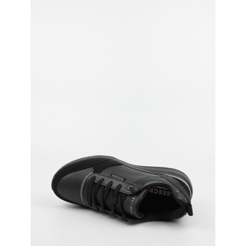 Γυναικείο Sneaker Skechers 155616 BBK Μαύρο Συνθετικό Γυναικείο Sneaker Skechers 155616 BBK Μαύρο Συνθετικό