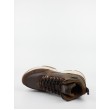 Men Sneaker Bootie Tommy Hilfiger High Sneaker Boot Leather FM0FM03273-RBN Brown Leather-Text