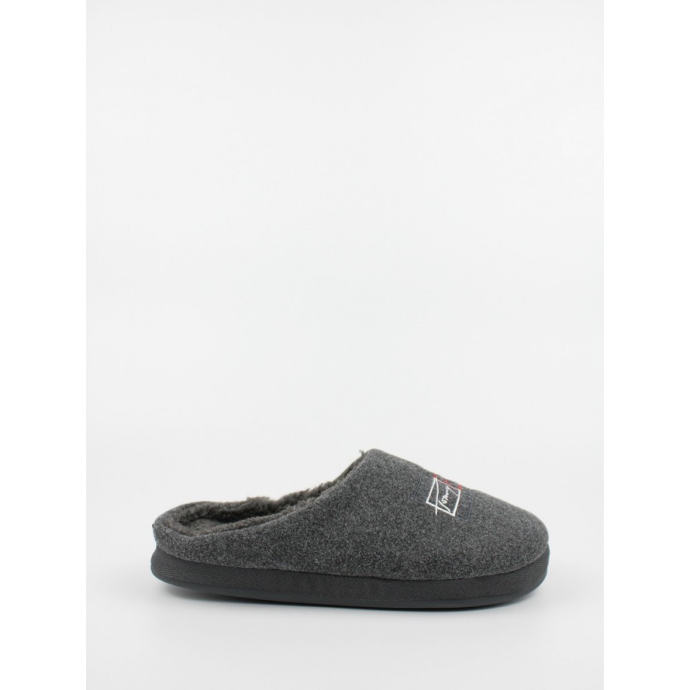 Ανδρικές Παντόφλες Tommy Hilfiger Th Established Home Slipper FM0FM03802-PTY Γκρι Υφασμα