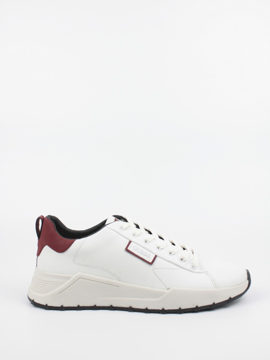 Men Sneaker Guess Lucca FMLUC8LEA12 White Leather-Synthetic