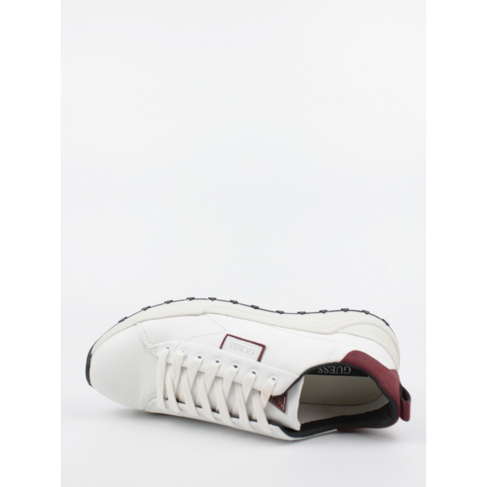 Men Sneaker Guess Lucca FMLUC8LEA12 White Leather-Synthetic