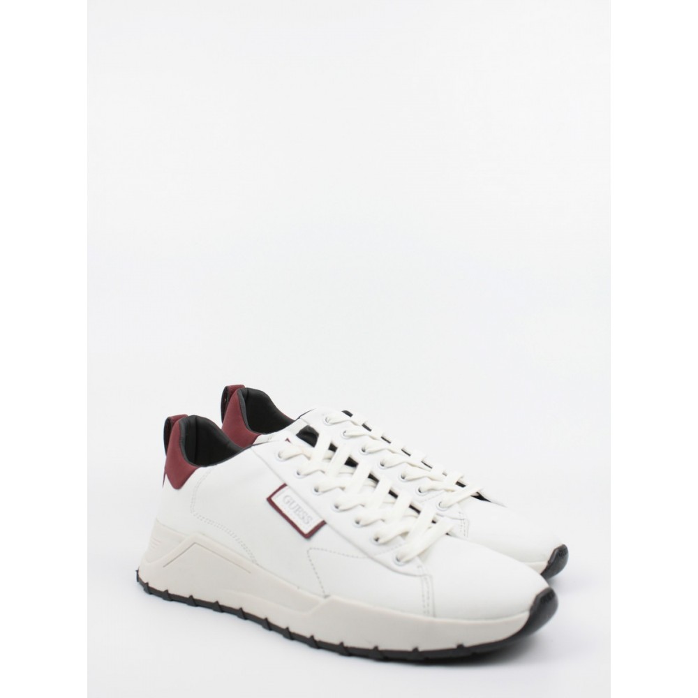 Men Sneaker Guess Lucca FMLUC8LEA12 White Leather-Synthetic