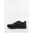 Men Casual Geox Damiano D U16AND Black Leather-Synthetic