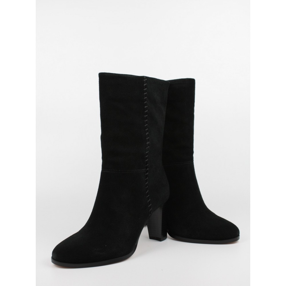 Women boot 3/4 Clarks Karamo Mid 26161551 Black Suede