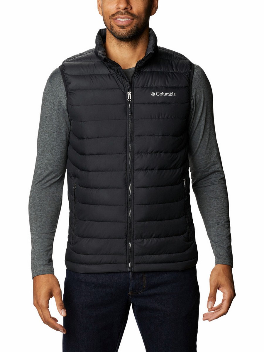 ΑΝΔΡΙΚΟ ΓΙΛΕΚΟ COLUMBIA POWDER LITE VEST WO0847-010 ΜΑΥΡΟ ΥΦΑΣΜΑ