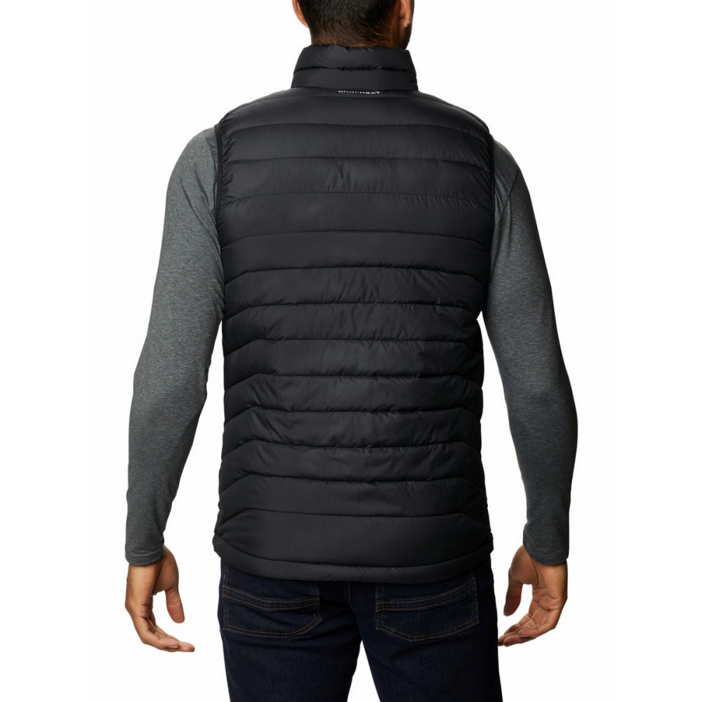 MEN\'S VEST COLUMBIA POWDER LITE VEST WO0847-010 BLACK FABRIC MEN\'S VEST COLUMBIA POWDER LITE VEST WO0847-010 BLACK FABRIC
