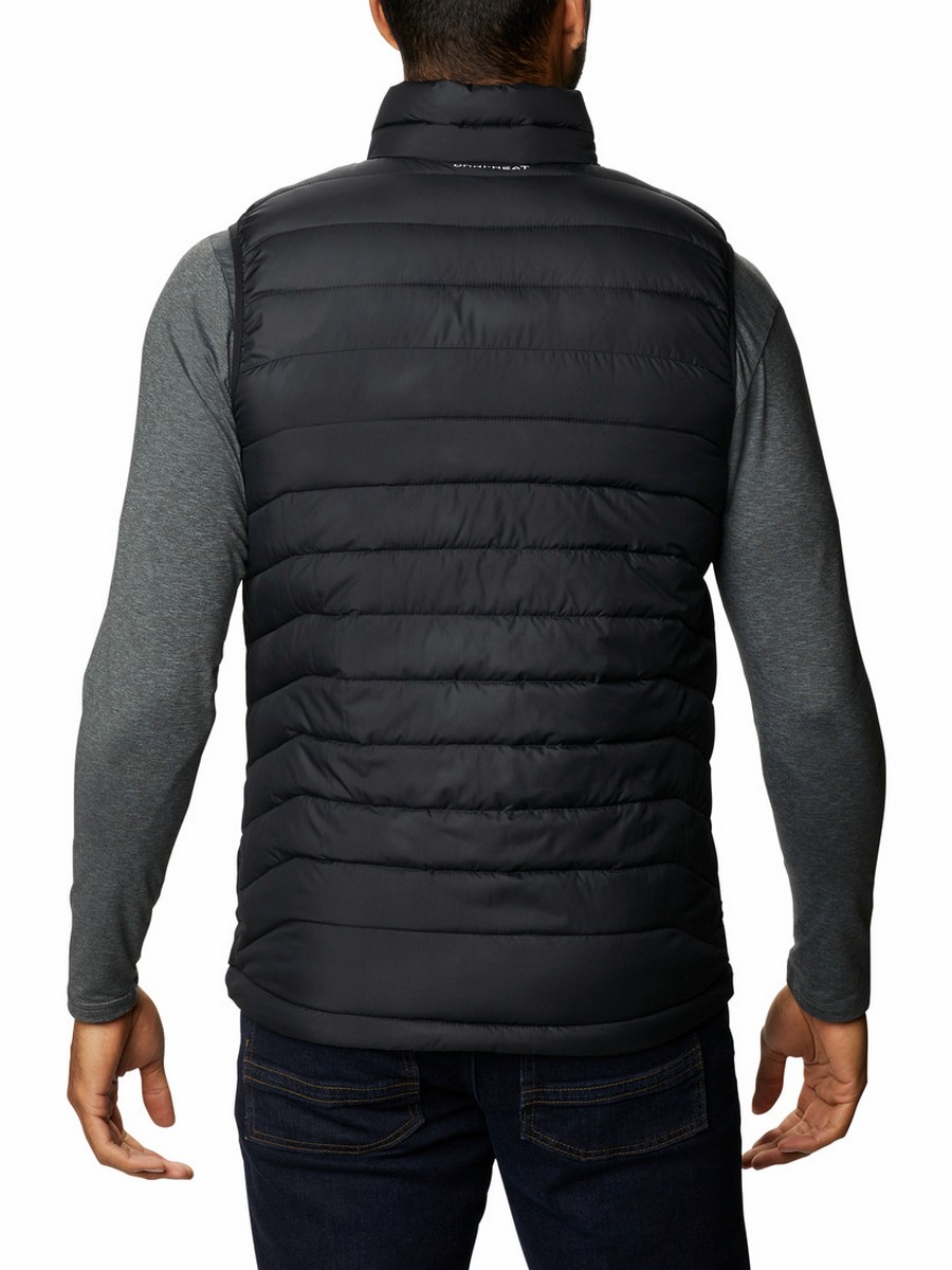 ΑΝΔΡΙΚΟ ΓΙΛΕΚΟ COLUMBIA POWDER LITE VEST WO0847-010 ΜΑΥΡΟ ΥΦΑΣΜΑ