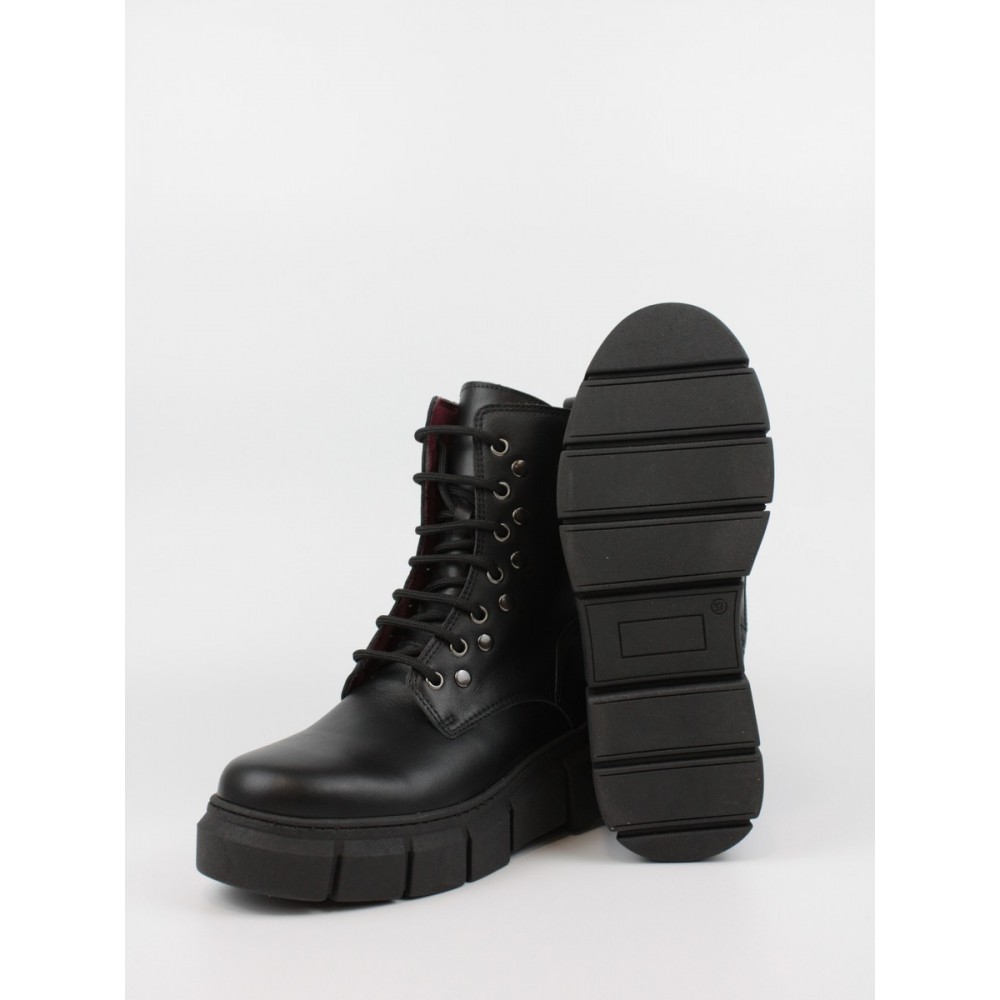 Women Bootie Softies 7286-1028 Black Leather