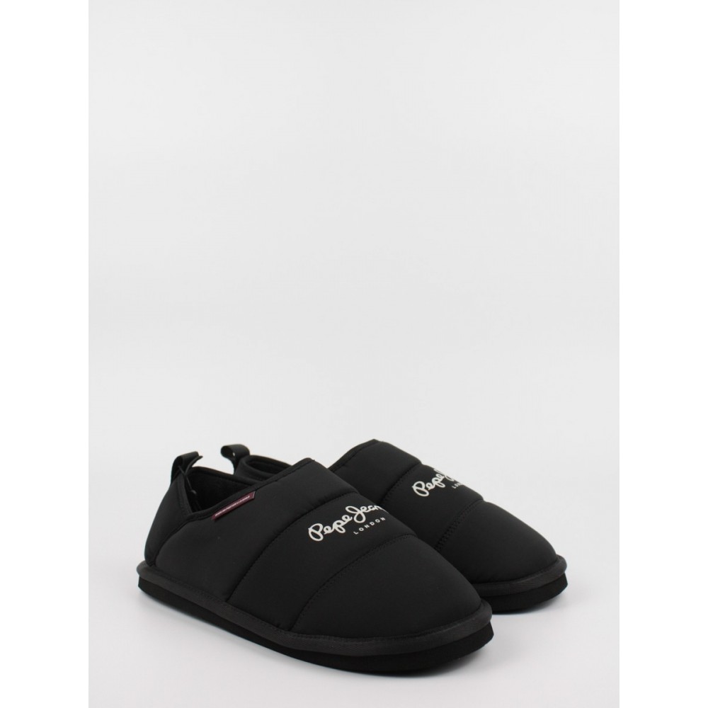 Men Slippers Pepe Jeans Home Basic PMS20007-999 Black Fabric