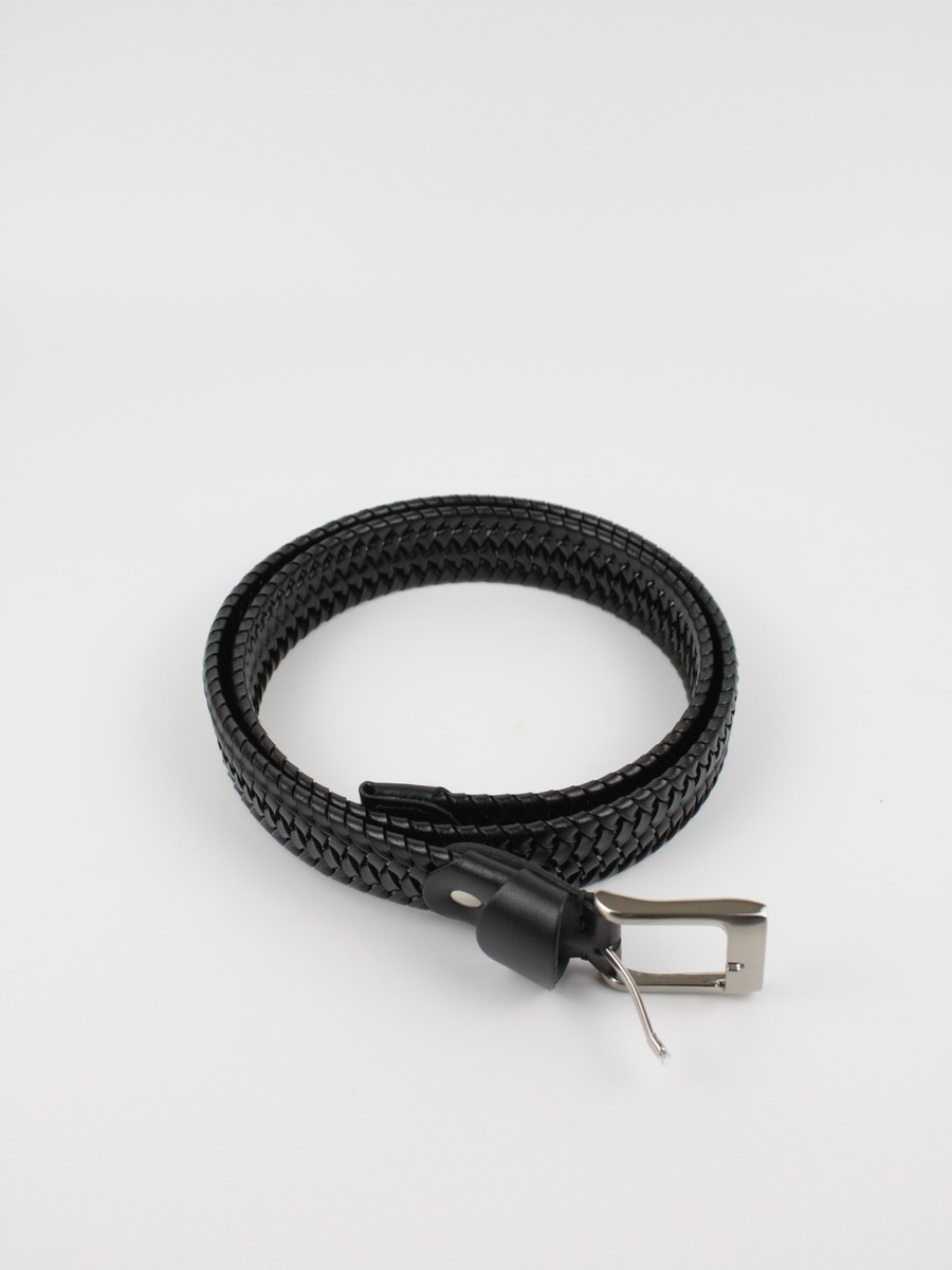 Men Belt Tzevelion BL 227 Black Leather