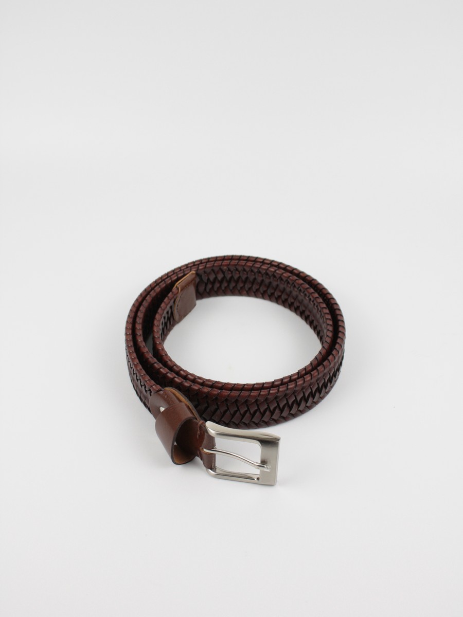 Men Belt Tzevelion BL 227 Brown Leather