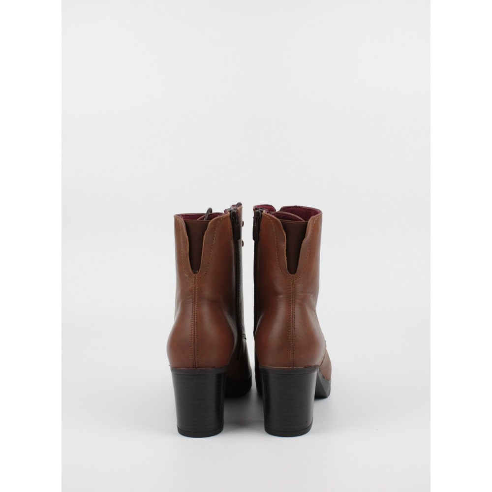 Women Bootie Softies 7290-1228 Brown Leather