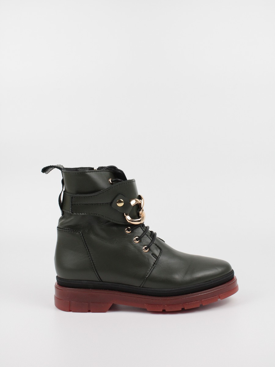 Women Boot  Wall Street 156-21735 Khaki Leather