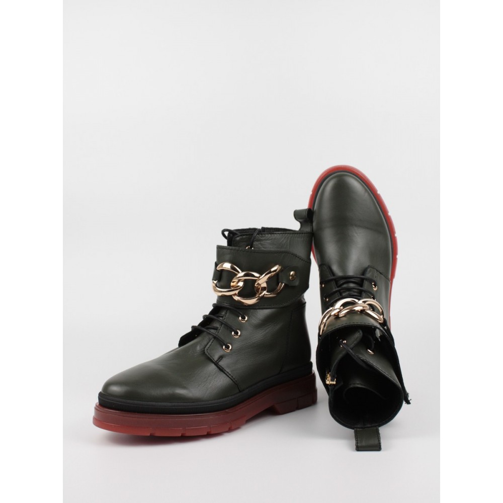 Women Boot  Wall Street 156-21735 Khaki Leather