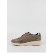 Women Sneaker Geox Alleniee C D16LPC Biege Leather-Text-Synthetic