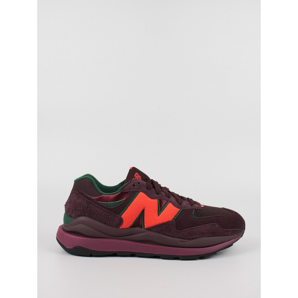 Men Sneaker New Balance M5740WA1 Βurgundy Leather-Textile