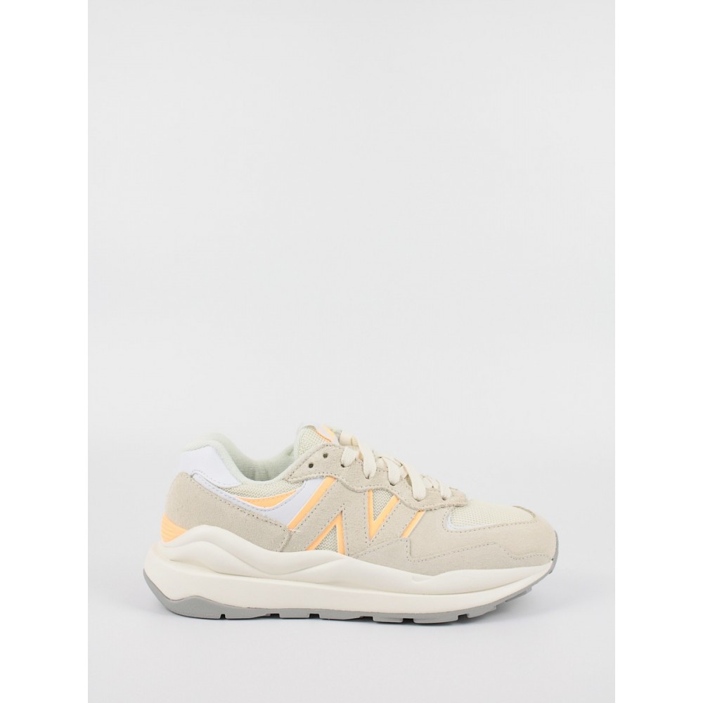 Women Sneaker New Balance W5740HN1 Βeige Leather-Textile - R O Z A N A S