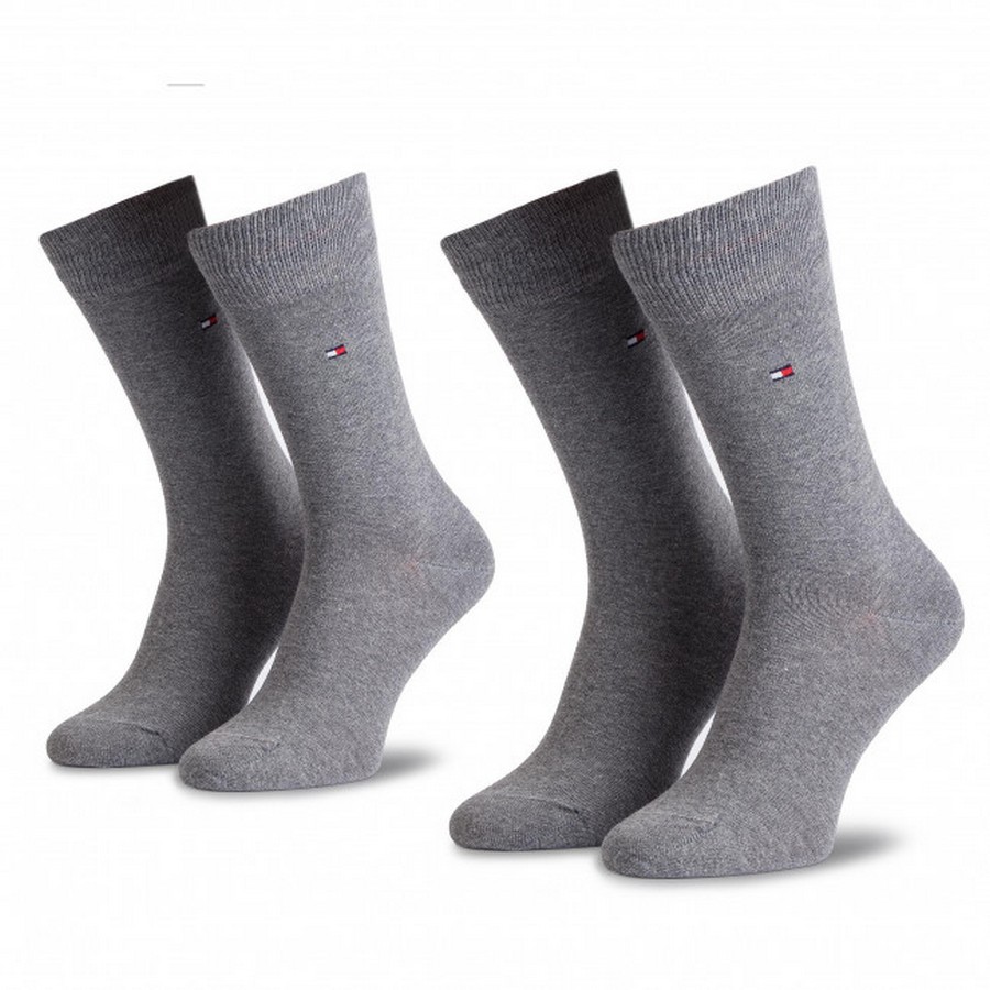 Ανδρικές Κάλτσες Tommy Hilfiger TH Men 371111 Γκρι Σετ 2 Ζεύγη