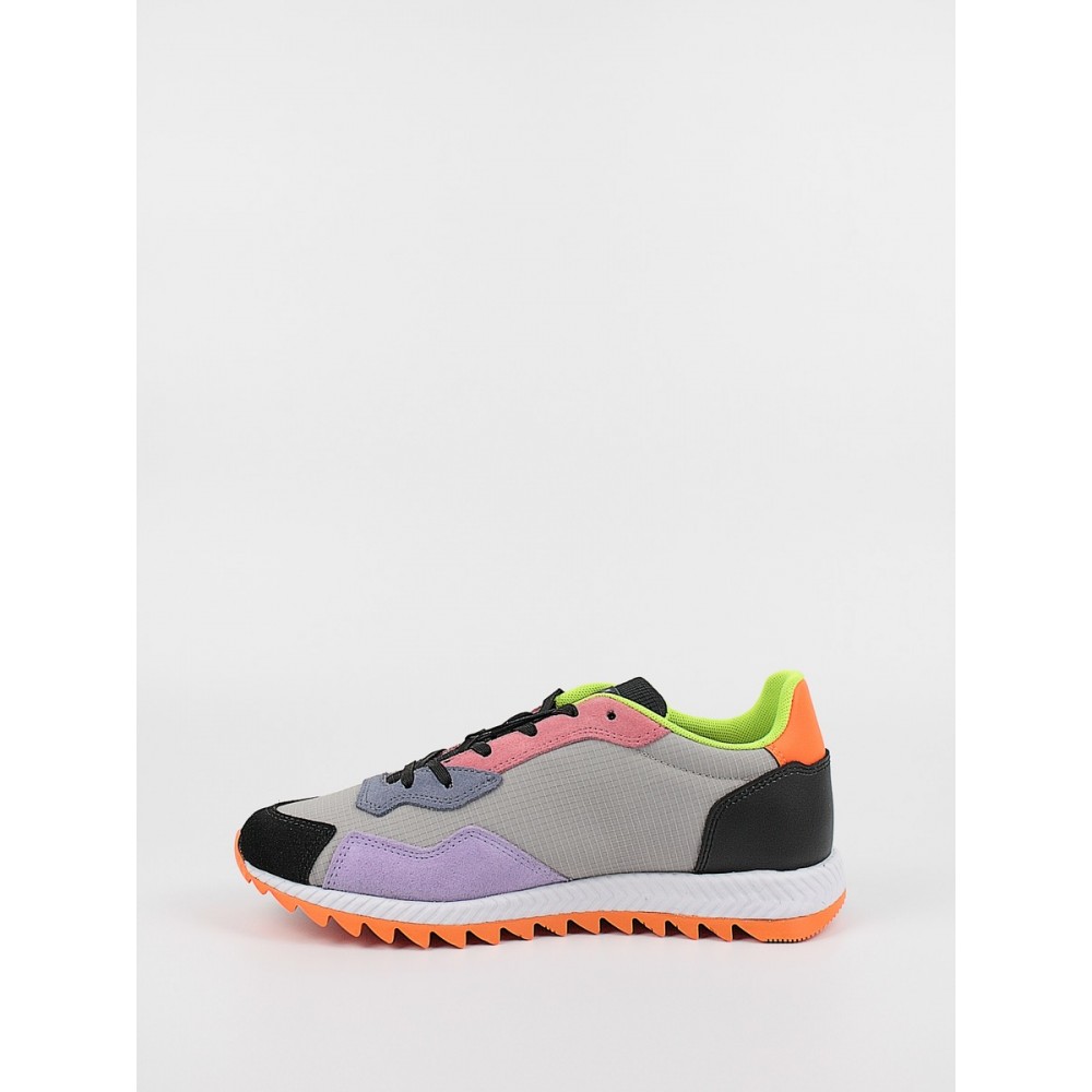 Γυναικείο Sneaker Tommy Hilfiger Wmn Track Cleat Mix Runner EN0EN01654-XIW Γκρι Υφασμα