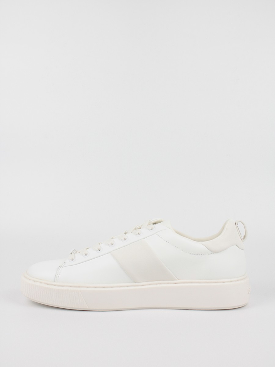 Ανδρικό Sneaker Guess Vice FM5VICLEA12 WHITE Ασπρο Δέρμα