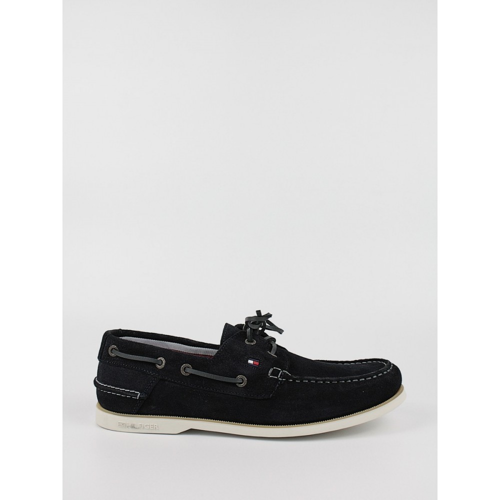 Ανδρικό Boat Tommy Hilfiger Classic Suede Boatshoes FM0FM02736-DW5 Μπλε Καστόρι