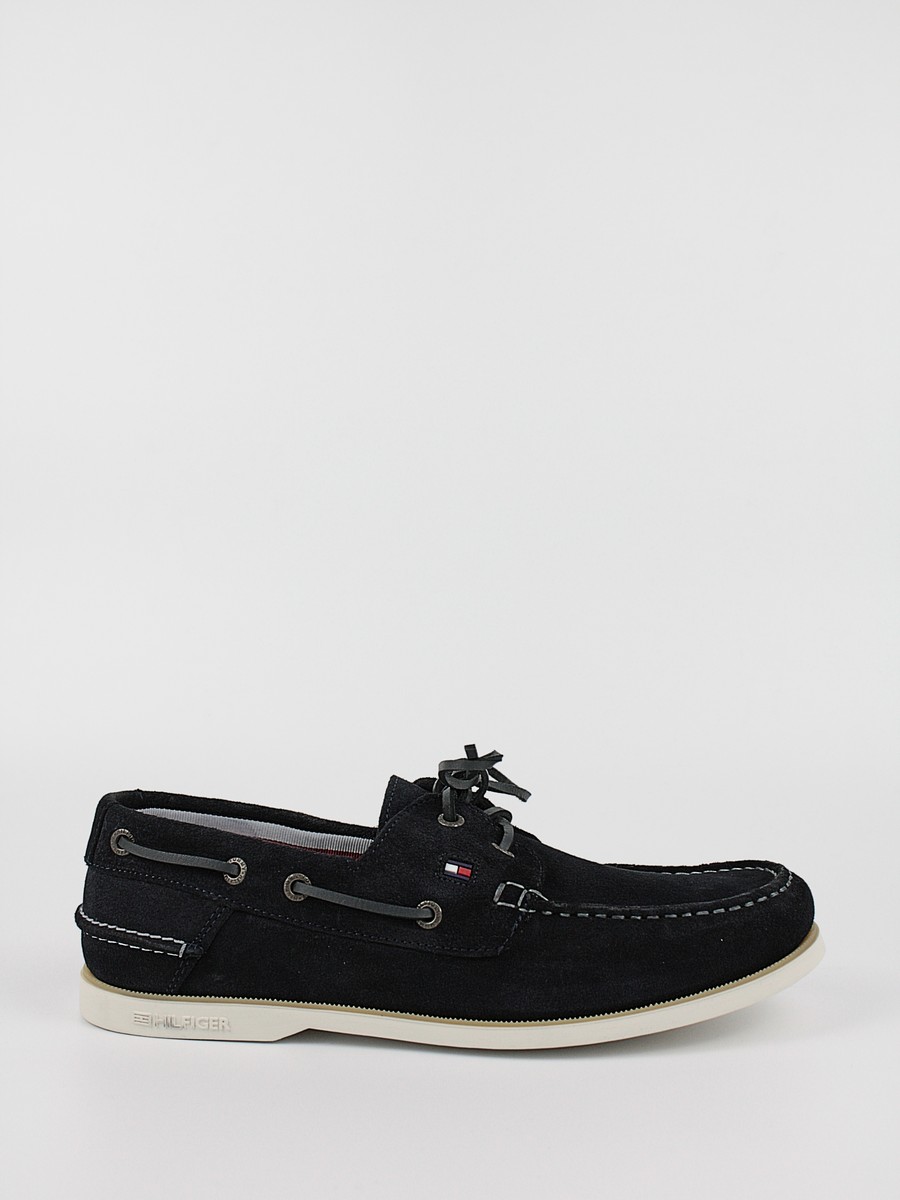 Ανδρικό Boat Tommy Hilfiger Classic Suede Boatshoes FM0FM02736-DW5 Μπλε Καστόρι