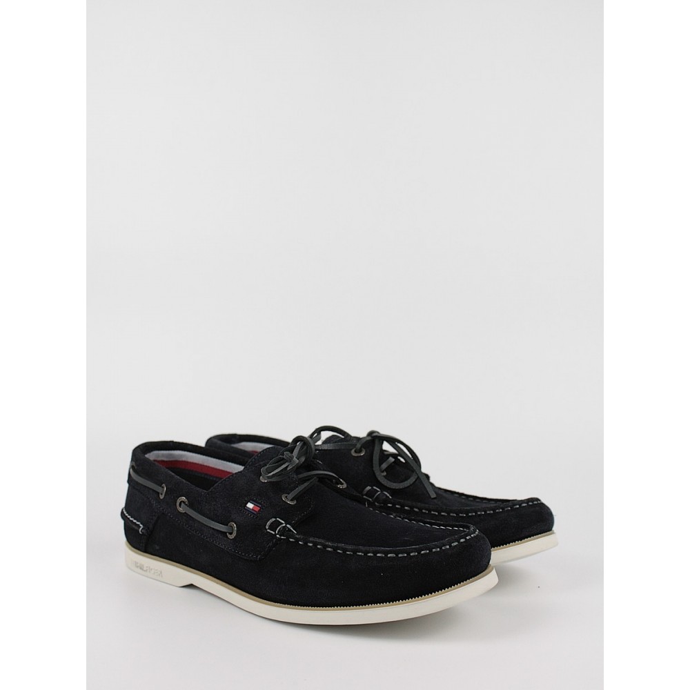 Men's Boat Tommy Hilfiger Classic Suede Boatshoes FM0FM02736-DW5 Suede R O Z A N A S