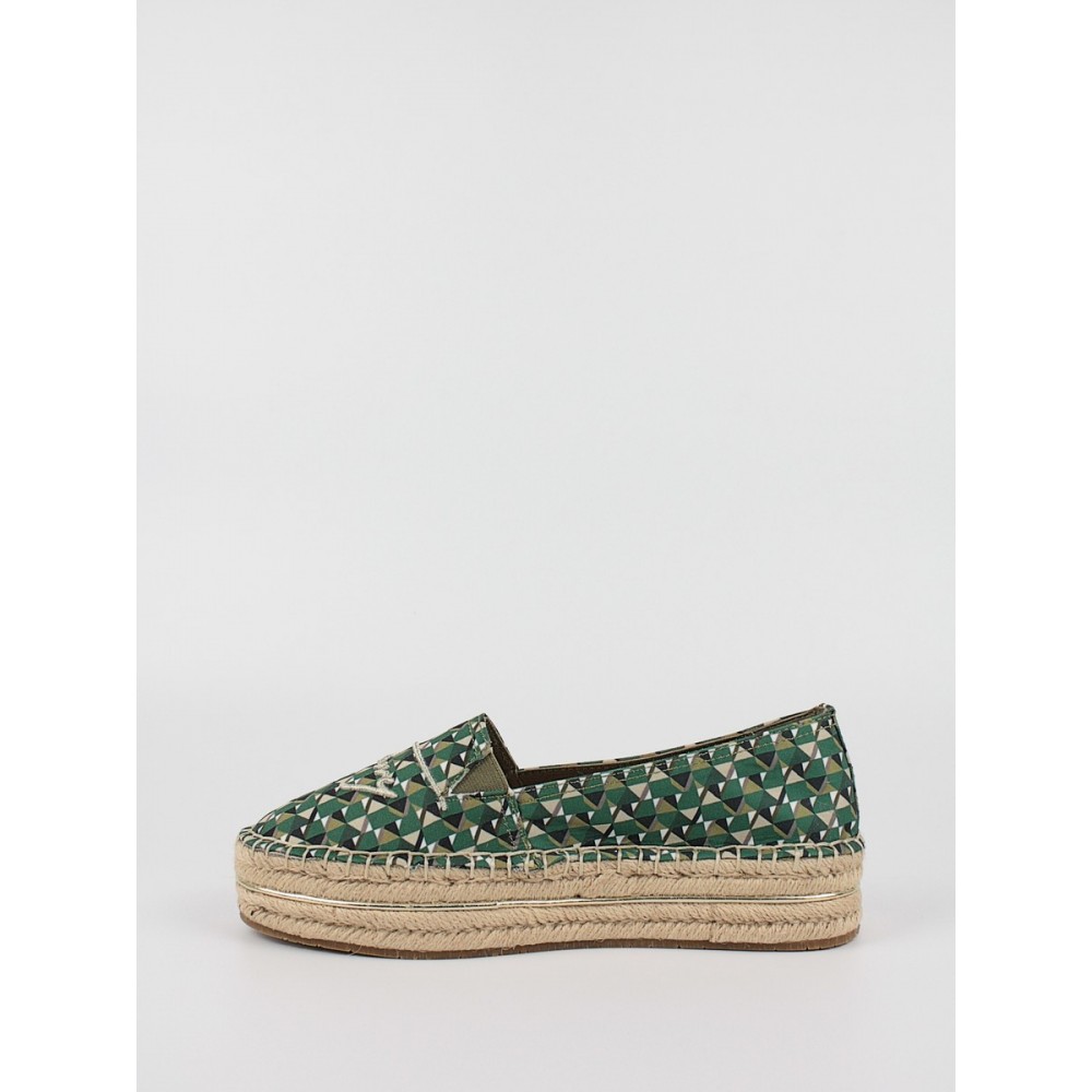 Γυναικεία εσπντρίλια Tommy Hilfiger Th Geo Print Espadrille FW0FW06354-OH7 Πράσινο Υφασμα