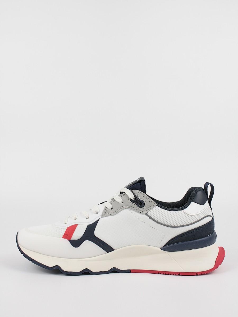 Ανδρικό Sneaker Pepe Jeans London Britt Pro Man Tech PMS30832-800 Ασπρο Υφασμα