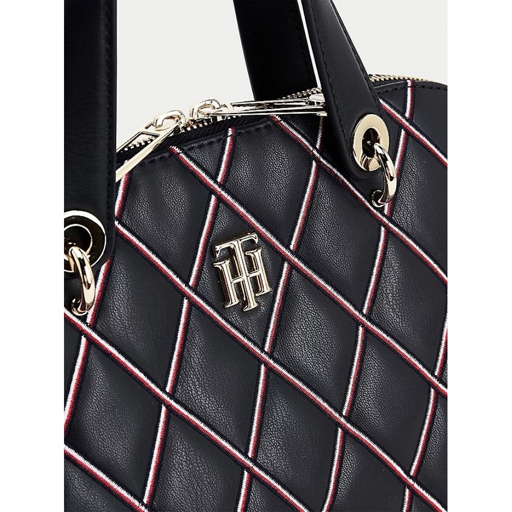 Γυναικεία Τσάντα Tommy Hilfiger Th Element Duffle Quilt AW0AW10952-DW5 Μπλέ Συνθετικό