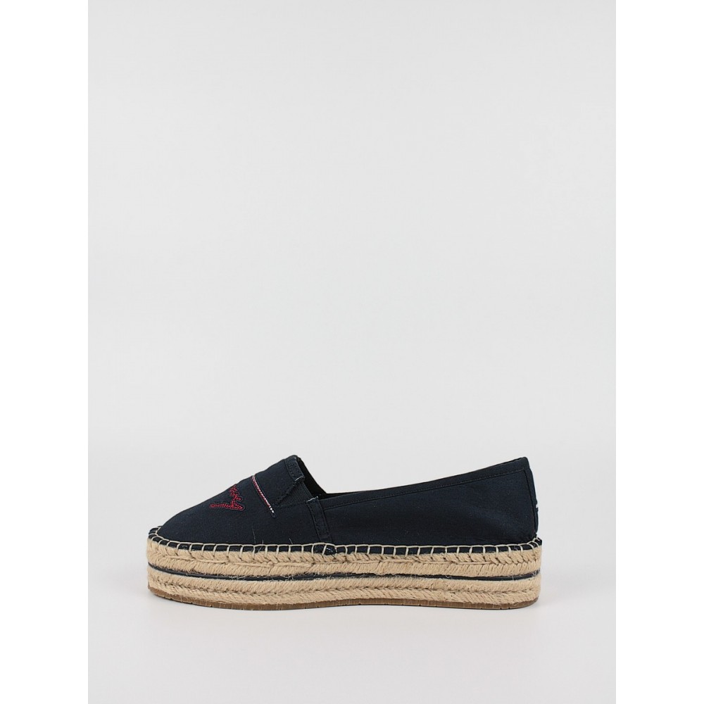 Γυναικεία Εσπντρίλια Tommy Hilfiger Tommy Signature Espadrille FW0FW06482-DW5 Μπλέ Υφασμα