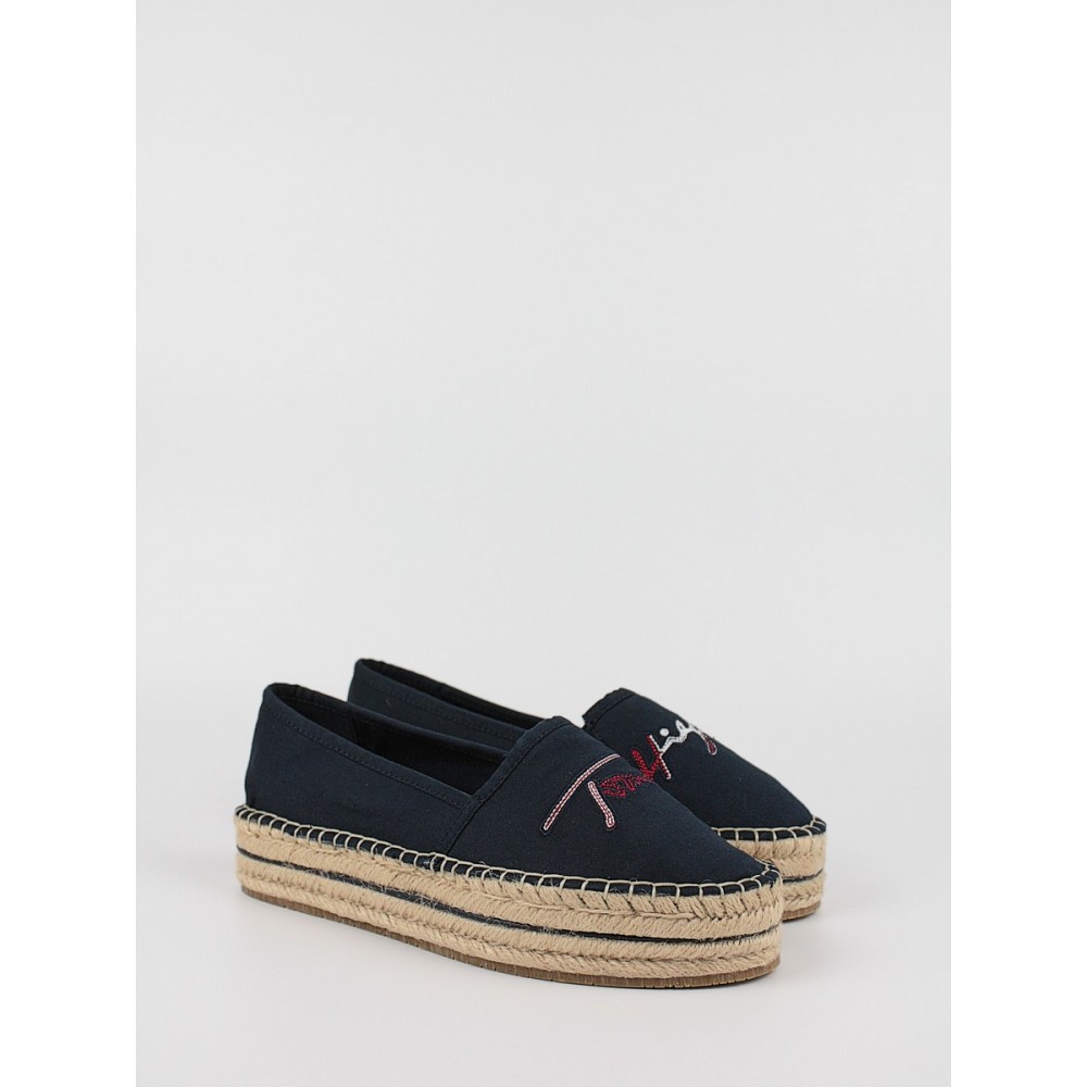 Γυναικεία Εσπντρίλια Tommy Hilfiger Tommy Signature Espadrille FW0FW06482-DW5 Μπλέ Υφασμα