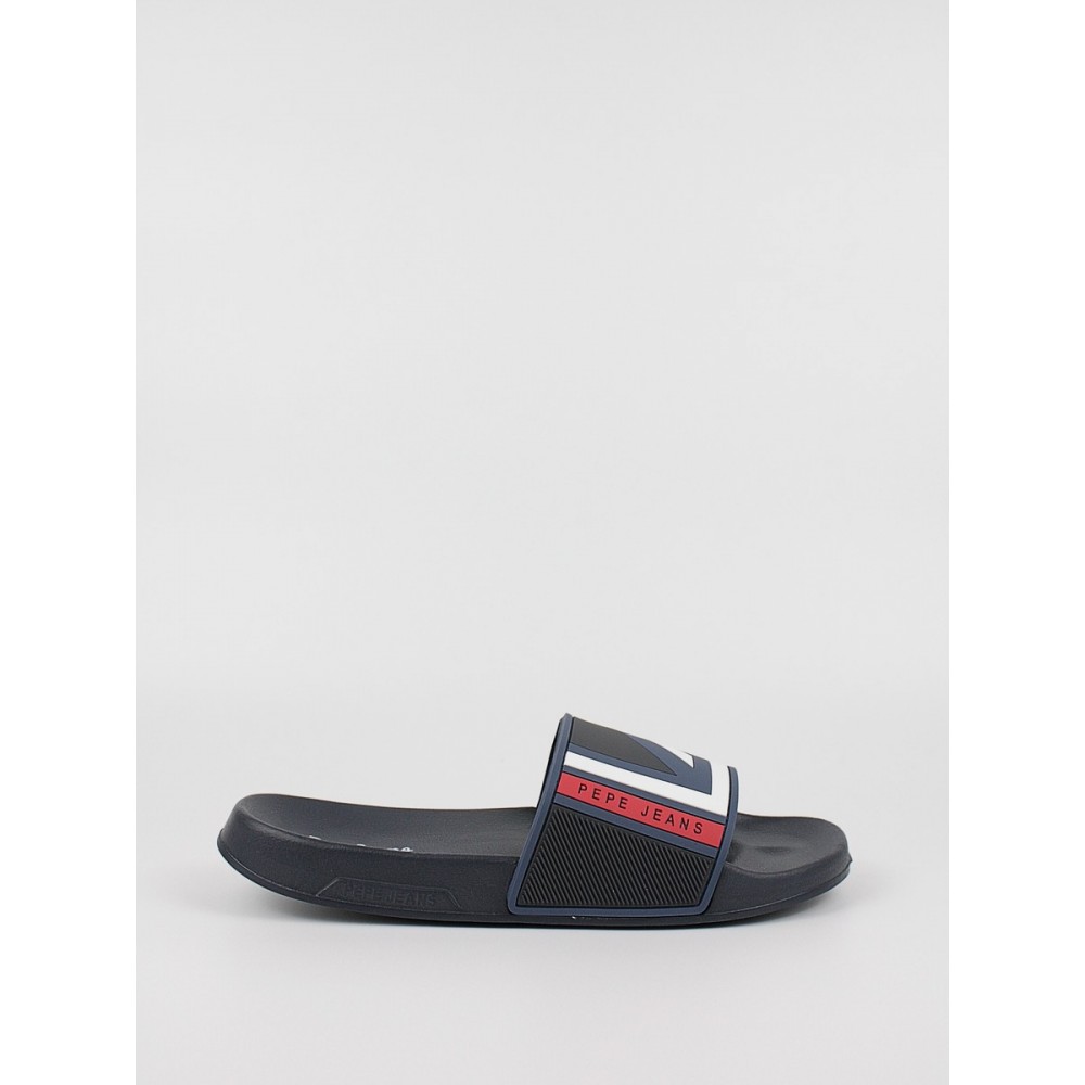 Men's Flip Flops Pepe Jeans London Slider Flag PMS70107-595 Blue Synthetic