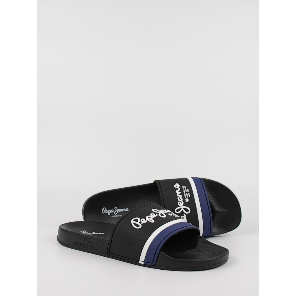 Ανδρική Σαγιονάρα Pepe Jeans London Slider Portobello PMS70108-999 Μαύρο Συνθετικό