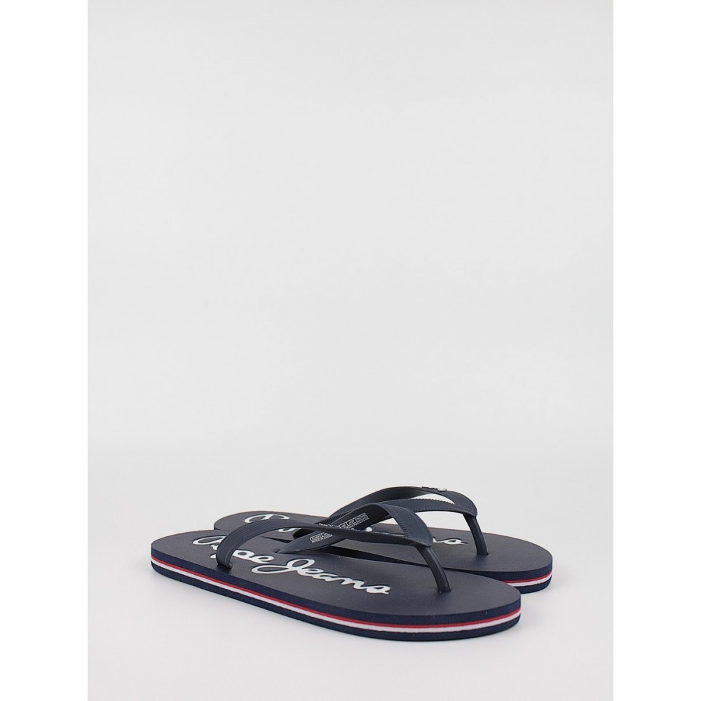 Ανδρική Σαγιονάρα Pepe Jeans London Bay Beach Brand PMS70110-595 Μπλέ Συνθετικό