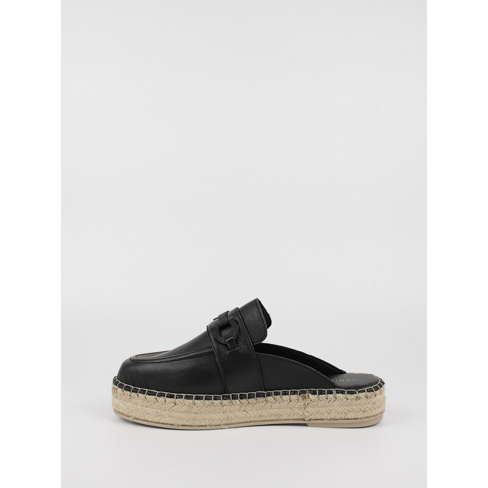 Women\'s Espadrilles Mule Komis-Komis K56 Black Leather