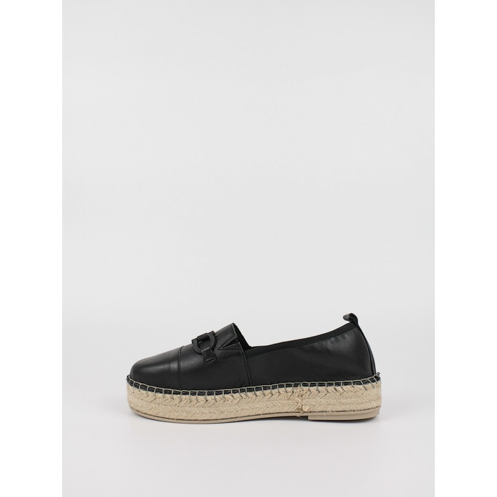 Women\'s Espadrilles Moc Komis-Komis K55 Black Leather