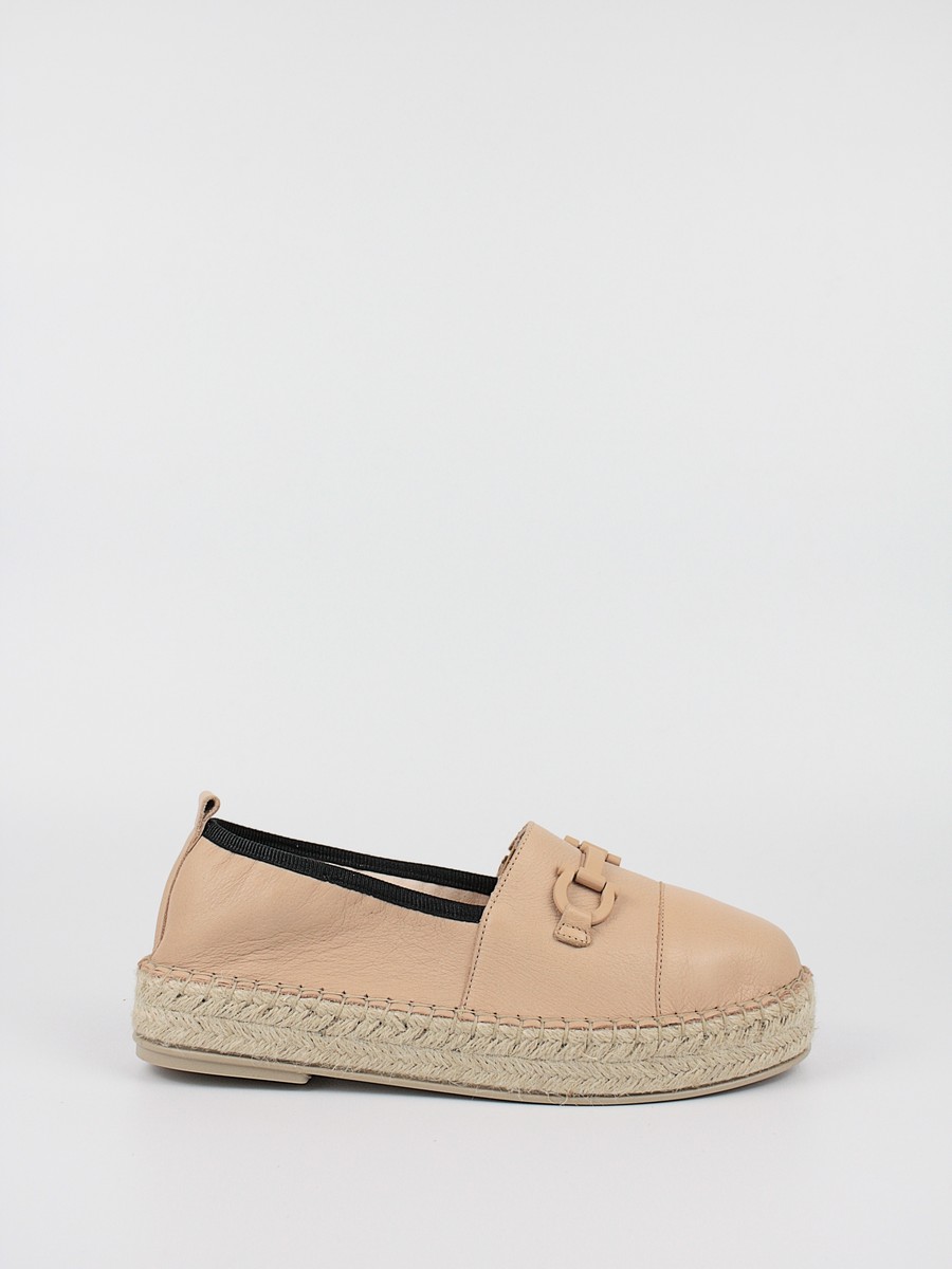 Women's Espadrilles Moc Komis-Komis K55 Biege Leather