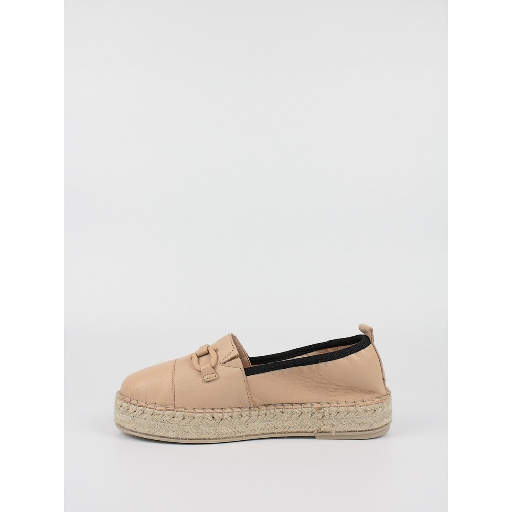 Women\'s Espadrilles Moc Komis-Komis K55 Biege Leather