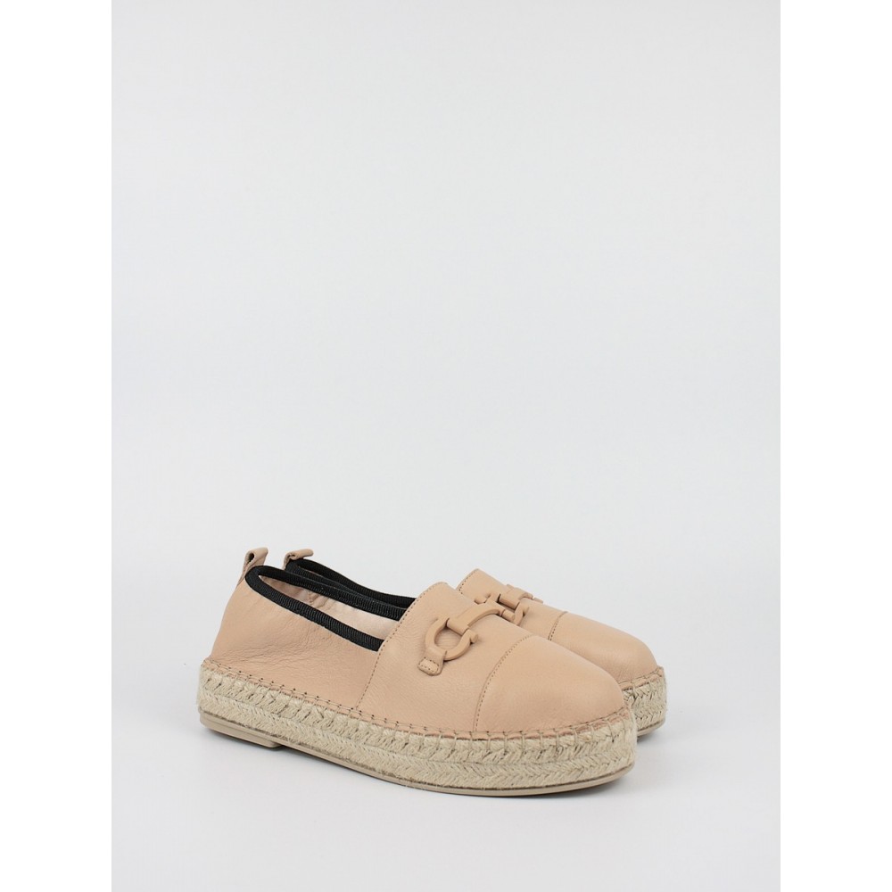 Women\'s Espadrilles Moc Komis-Komis K55 Biege Leather