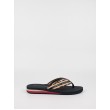 Γυναικεία Σαγιονάρα Tommy Hilfiger Shiny Touches FlatBeach Sandal FW0FW06424-DW5 Μπλέ Υφασμα