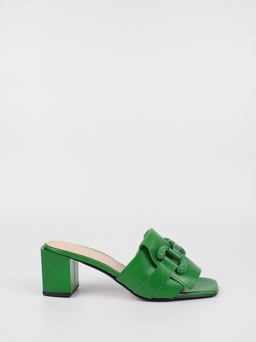 Women's Mule Wall Street 156-22481-99 Green Leather