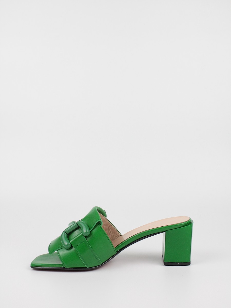 Women's Mule Wall Street 156-22481-99 Green Leather