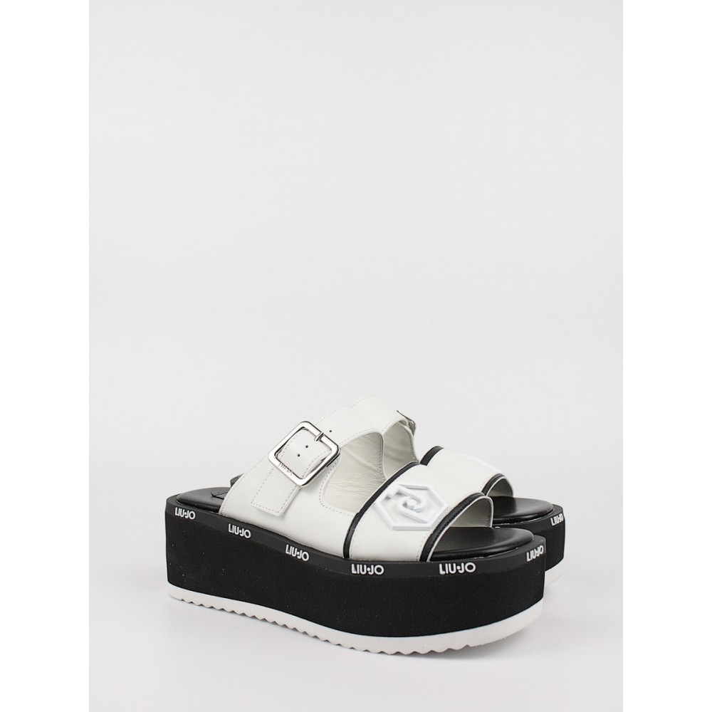 Women Sandal Liu Jo Aba 08 LJ0SHSA2001P0102 White Leather