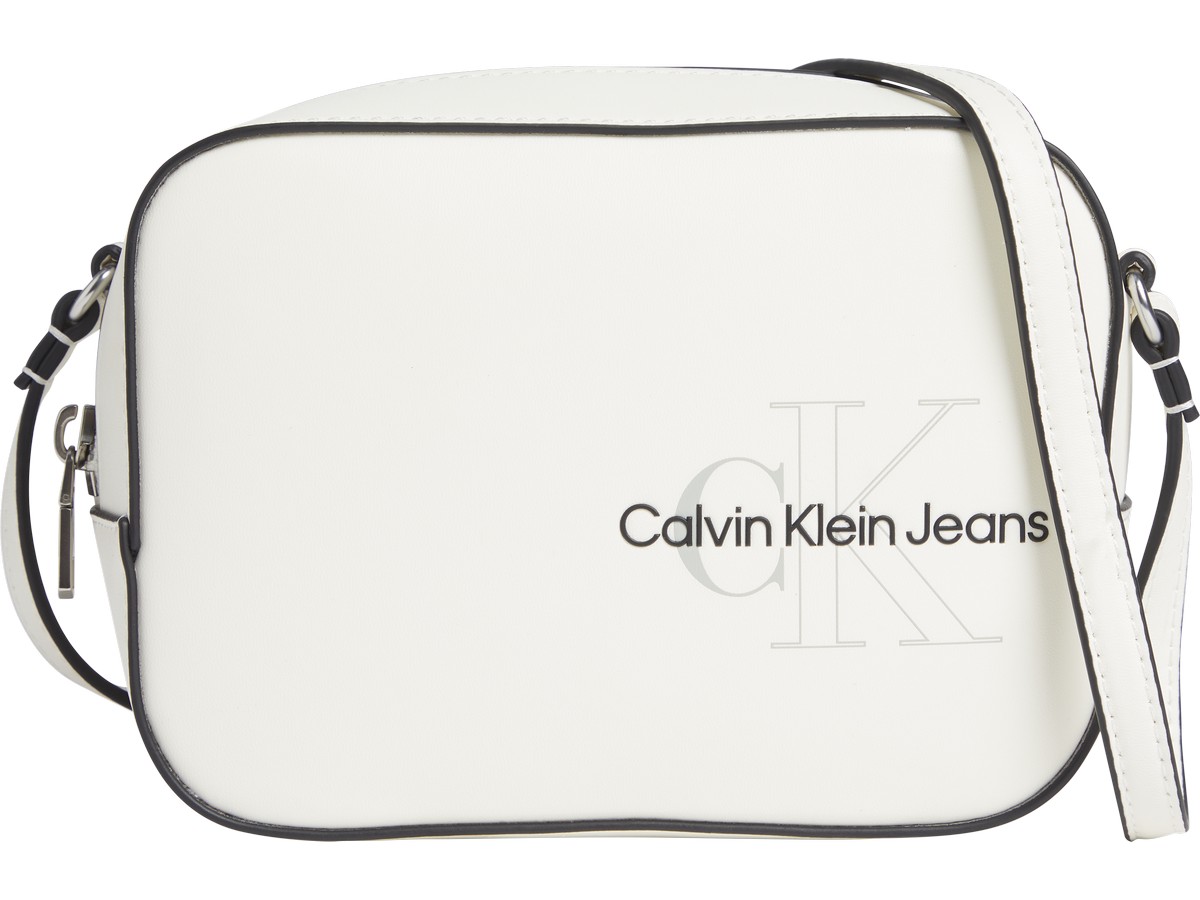 Women's Crossbody Calvin klein Sculpted Camera Bag Two Tone K60K609312-02Χ Ecru Synthetic